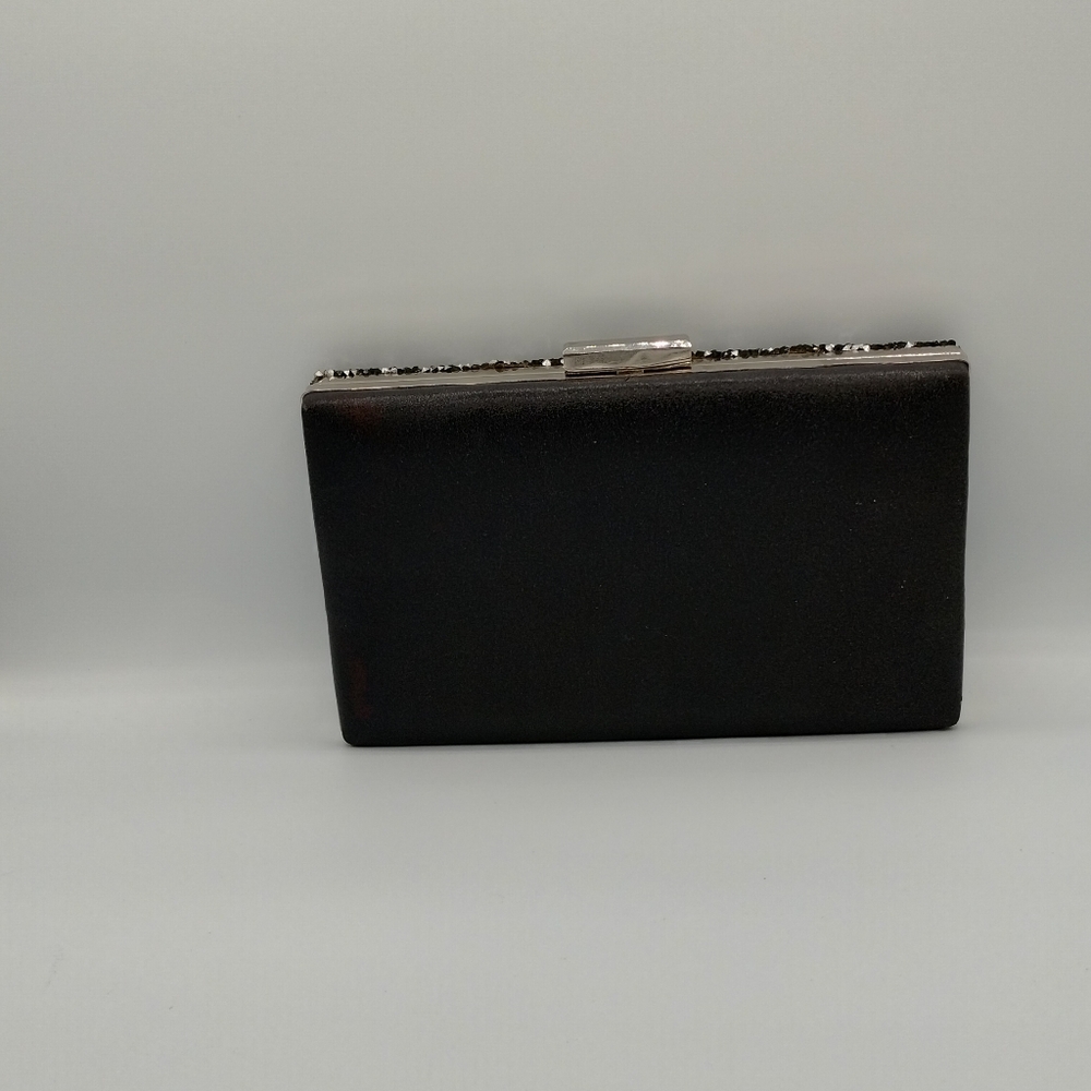 Women's black glitter clutch bag - Picture 3 of 13